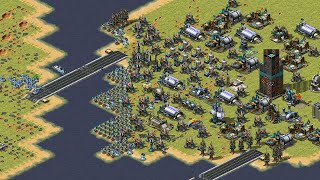 Red Alert 2 | Extra hard AI | 7 vs 1 | let's play Great britain vs 7 random | Grassy desert