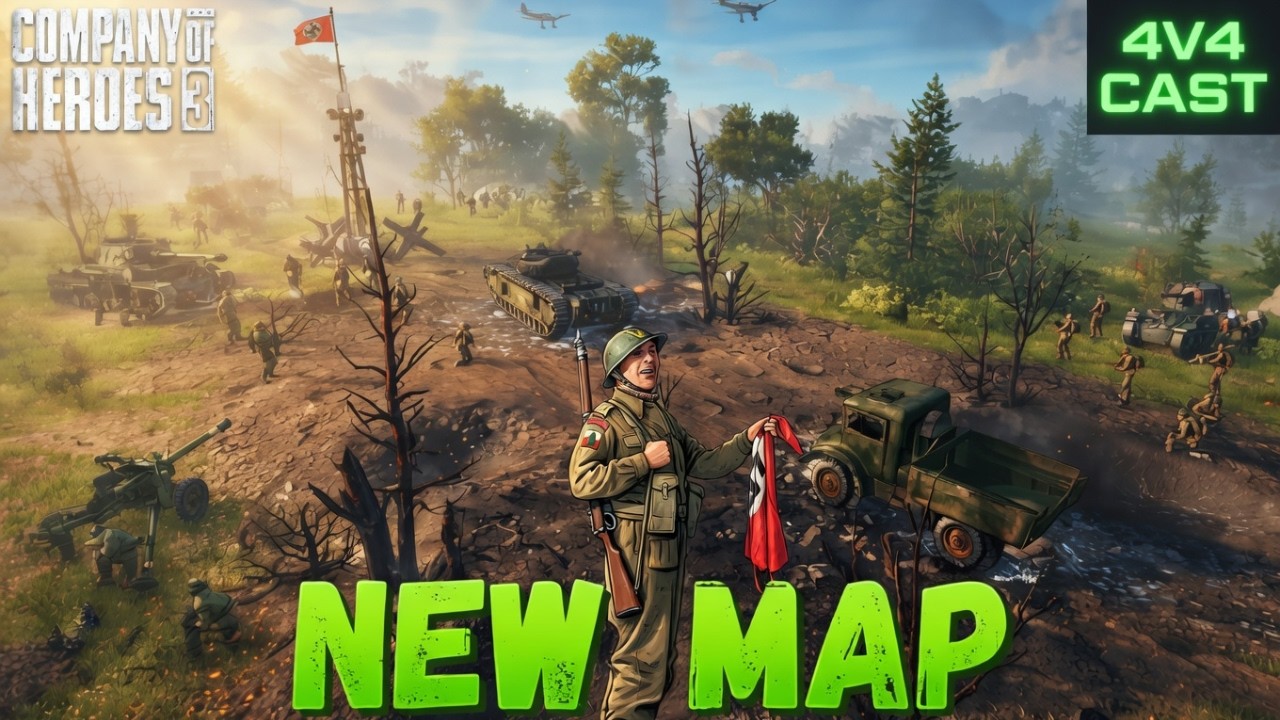 New 4v4 Map - Flooded by Overpowered Allied Team | Company of Heroes 3
