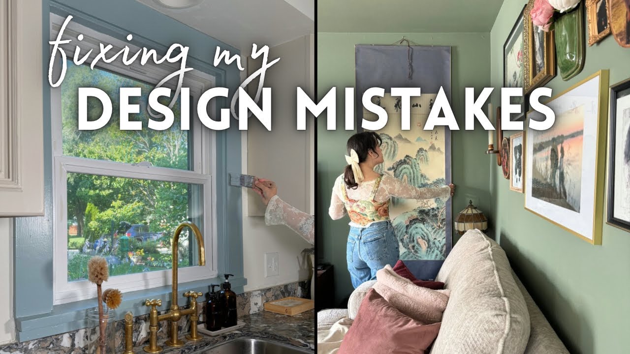 FIXING COMMON DECOR MISTAKES✨kitchen & living room updates