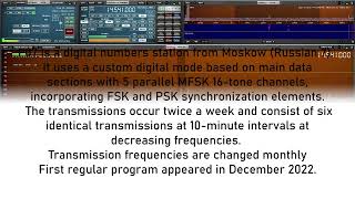 F07 digital numbers station (full message on 6 frequencies)