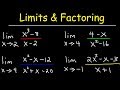 Evaluating Limits By Factoring