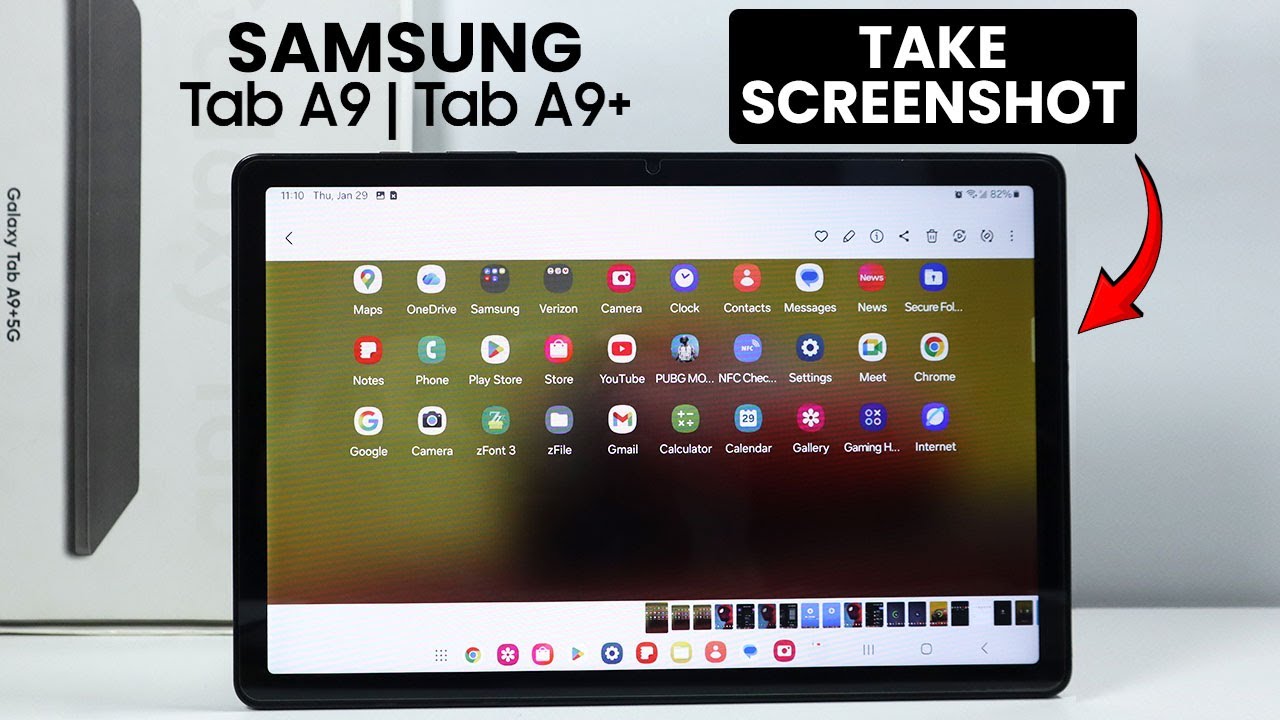 How to Take Screenshot in Samsung Tab A9 / A9 Plus - 3 Ways - YouTube