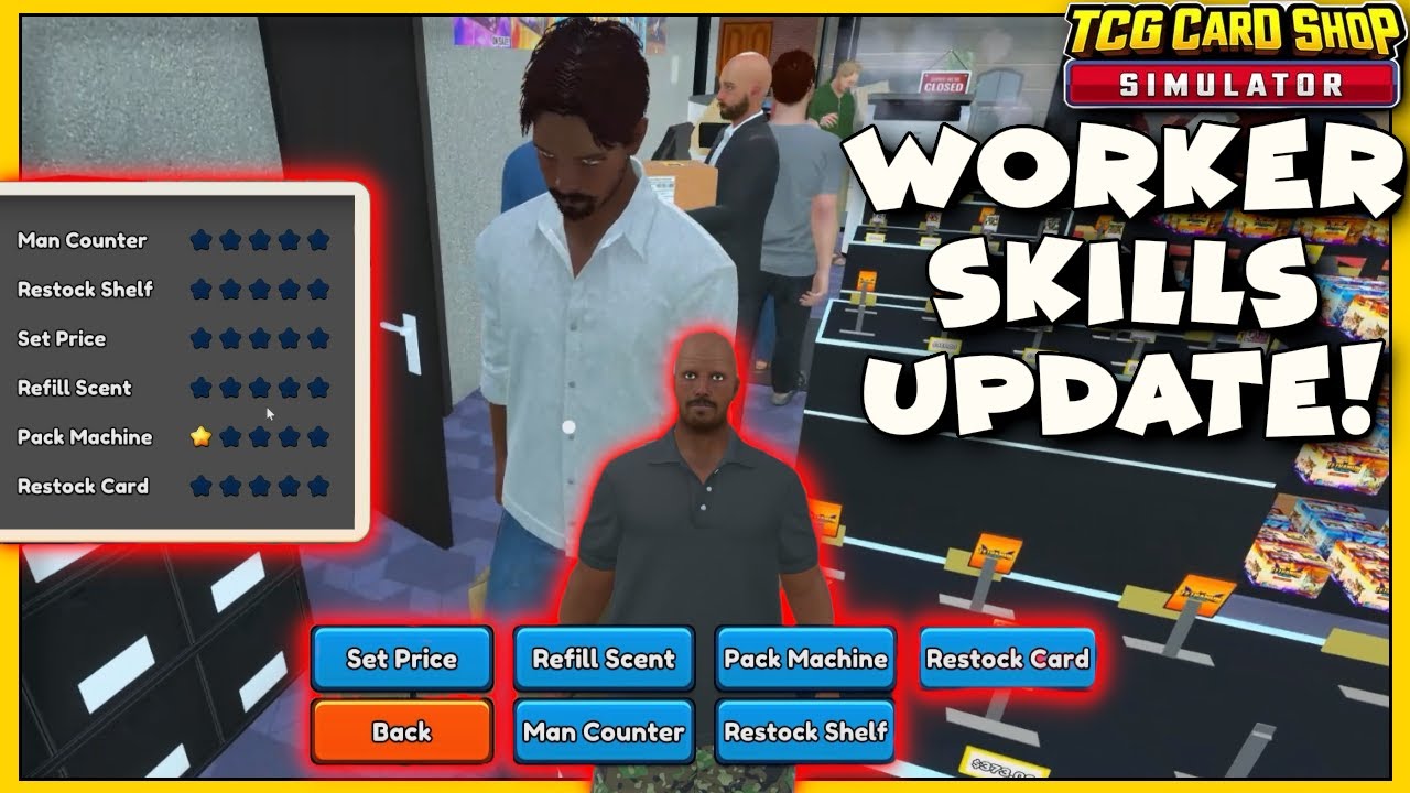TCG Card Shop Simulator | Workers Can Restock Cards and Level Up Now?!