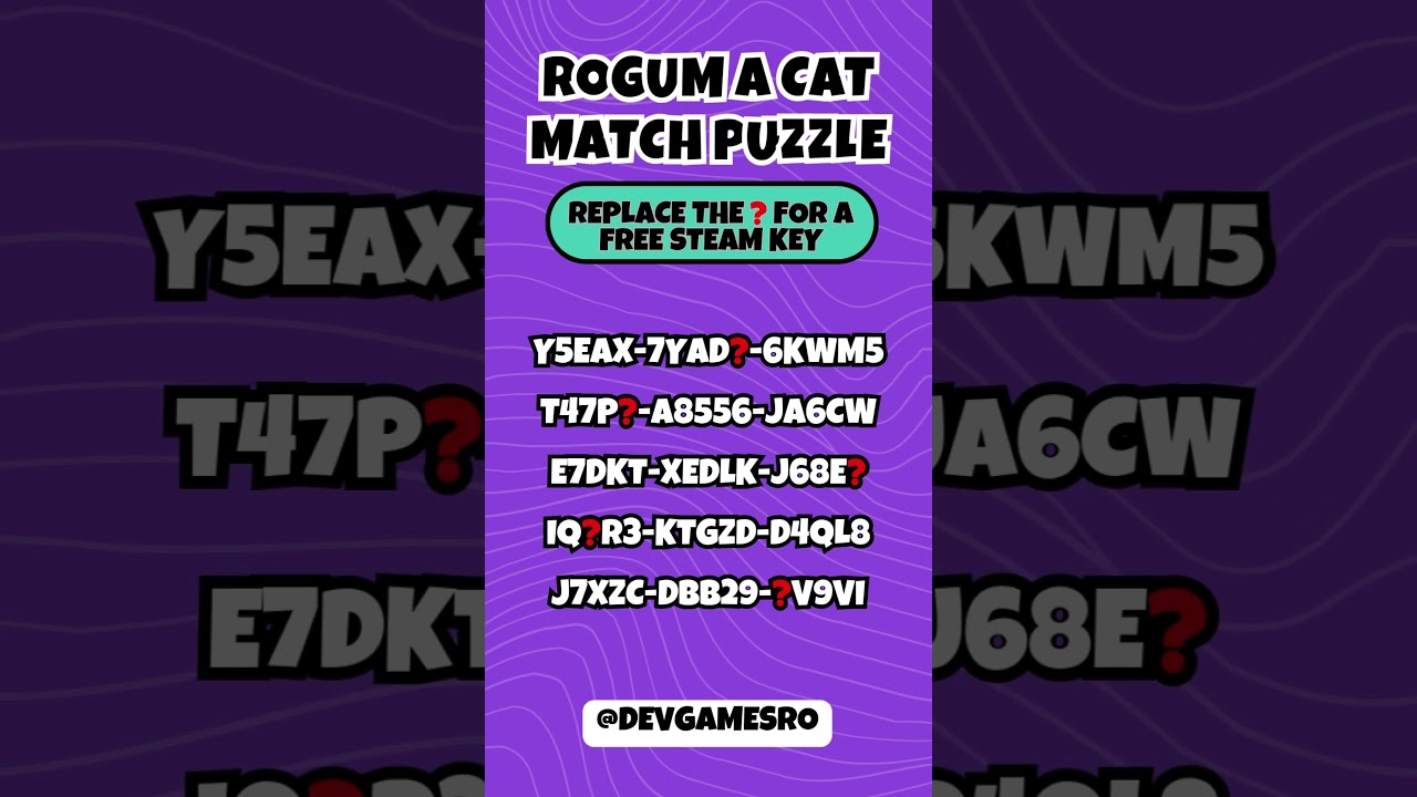 I just dropped 5 Steam keys for Rogum A Cat Match Puzzle 