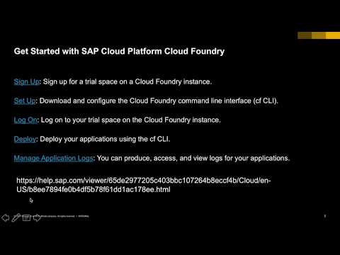 Deploy a NodeJS App to SAP Cloud Platform Cloud Foundry