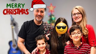 Indian Polish Family Celebrating Christmas in the UK