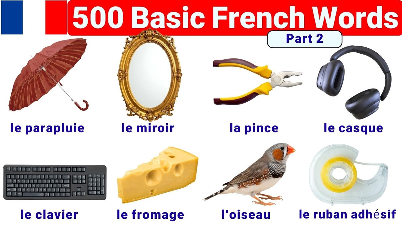 Learn French | 500 Basic French Words – Part 2 | Learn French | Most ...