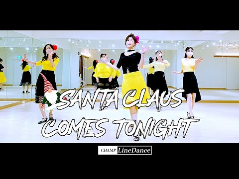 [라인댄스중급반] Santa Claus <strong>Comes</strong> Tonight Line <strong>Dance</strong> || 산타클로스 컴즈 투나잇 라인댄스