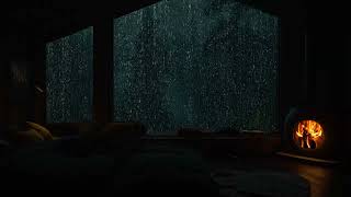 Download Lagu 🌧️ Quiet Cabin With Rain And Fire Sounds 🔥 | Dark Cinematic Rainfire Ambience For Rest MP3