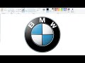 How to draw bmw logo  drawing bmw logo step by step on computer easily  famous logo drawing