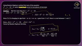 Newton Raphson Method Example 3