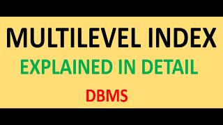 Multilevel Indexing Introduction in DBMS #record #block #fileorganization #index #dbms #data