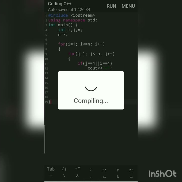 plus sign in c++#coding #programming #pattern - YouTube