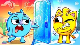 let s learn opposites hot vs cold challenge kids song nursery