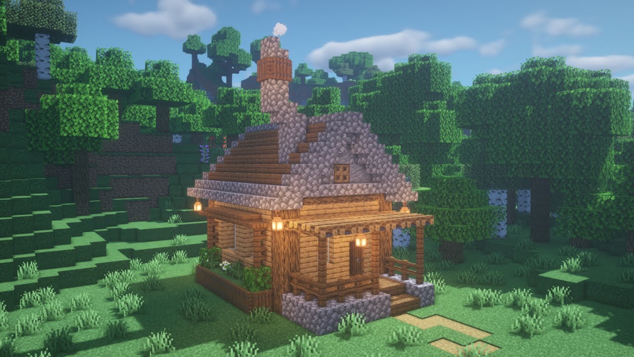 Casa de Madeira, Tutorial #minecraft #minecraftbuilding #minecrafttut