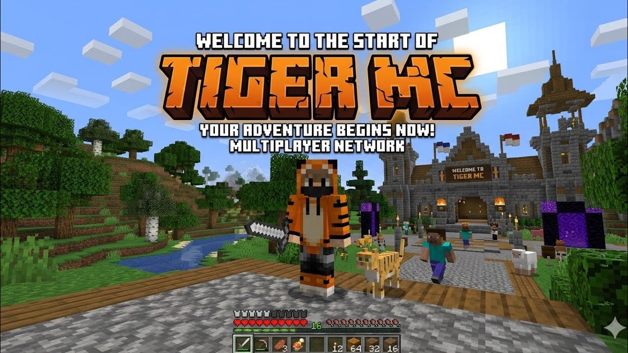 Start of tiger mc public survival + lifesteal server java+ pe + cracked ...