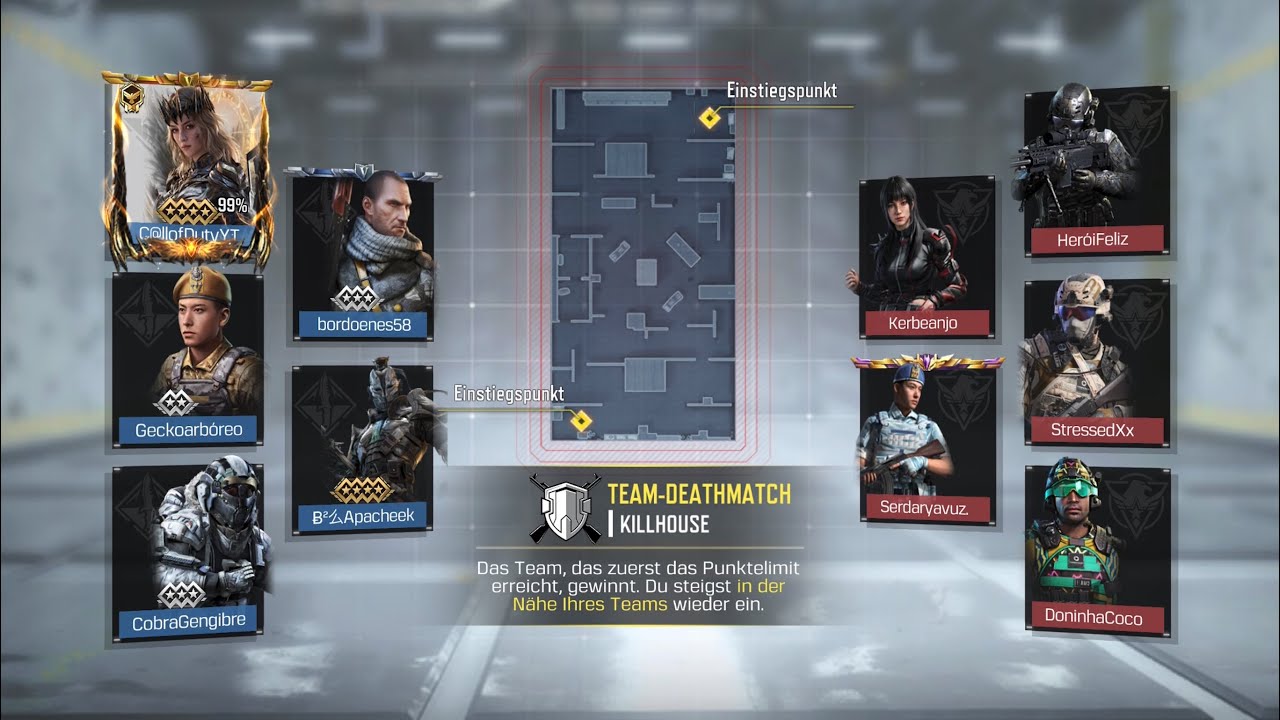 ✨💣✨Call of Duty mobile „Killhouse“ Team Deathmatch, ✨🥇1st.✨💥LEGENDÄRY💥🌟 Season 6/🩸KN 44Warbreaker👊