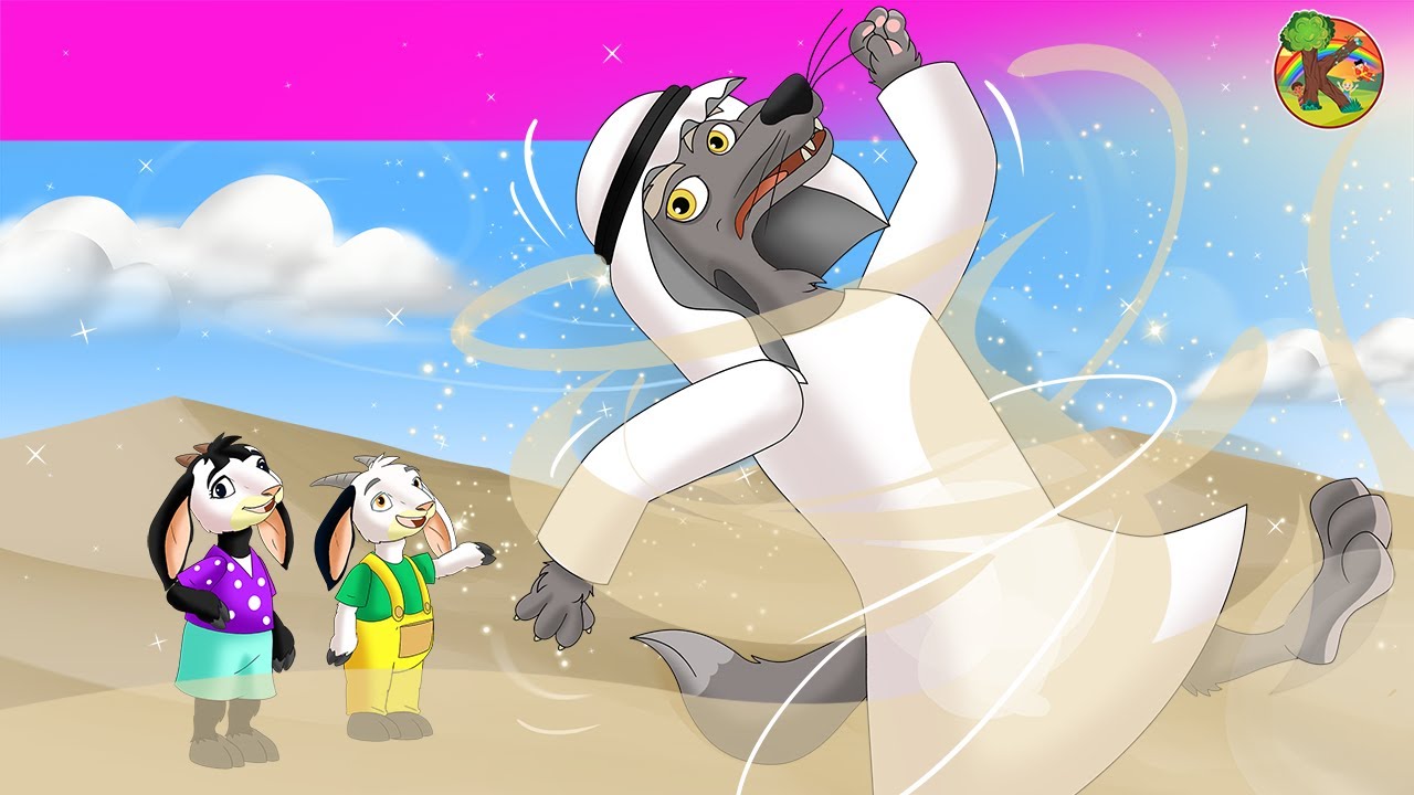 الذئب والعنزات السبعة - قصتان - كوندوسان عربي - حكايات اطفال - كرتون - حكايات عربية