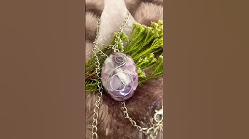 #DIY #UV Resin # Wire Twirl Purple Sea Shell Pendant