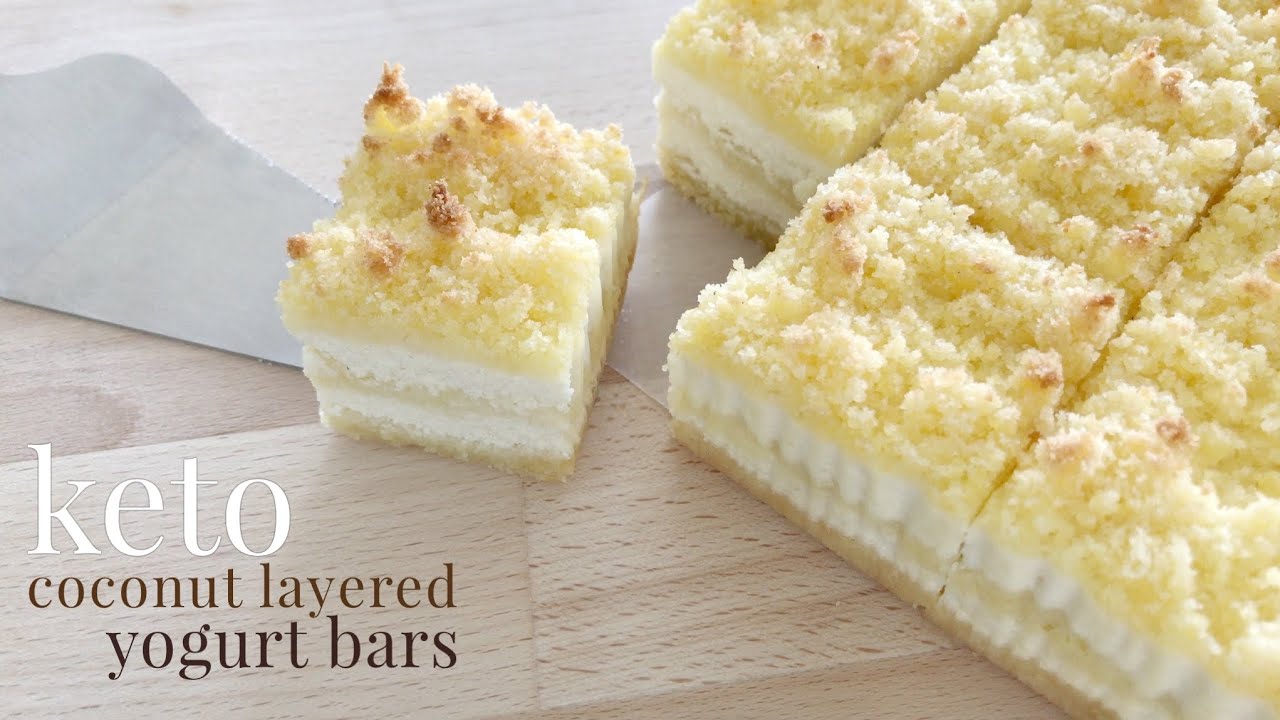 Keto Coconut Layered Yogurt Bars YouTube
