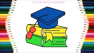School supplies coloring pages for Kids Learn Colors for Children