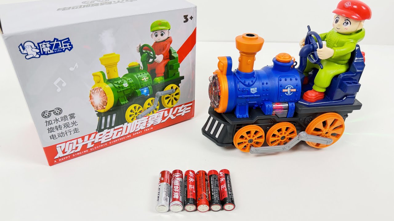 Open box stunt robot dog, electric spray train, remote shark, electric police car