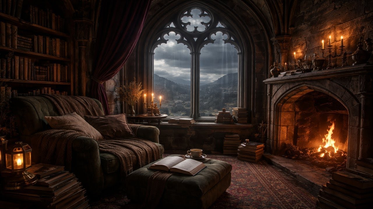 Cozy Castle Reading Nook - Candlelight Ambience for Reading & Relaxing