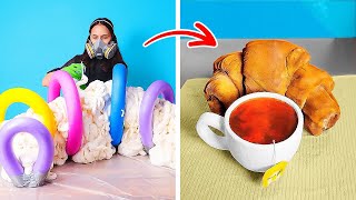 DIY Croissant Sofa And Tea Cup Styled Table  Furniture Designs For Real Foodie