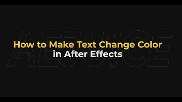 How to Make Text Change Color in After Effects – AEJuice Tutorials