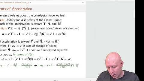 Multivariable Calculus - Ch. 10.9 - Components of Acceleration