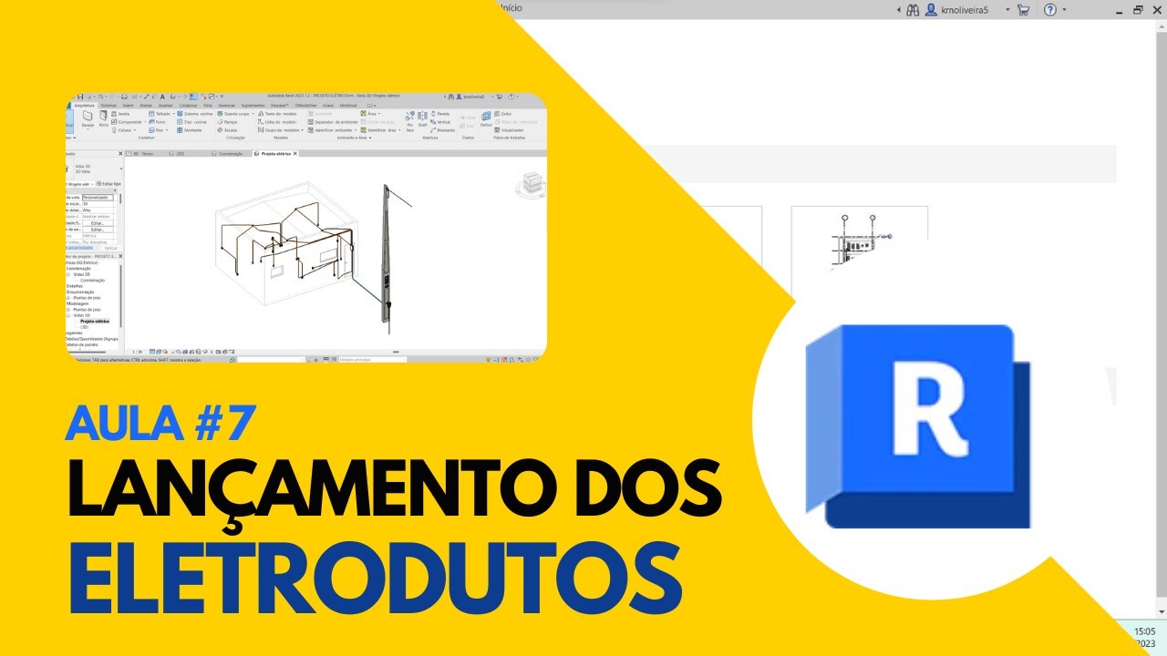 Projeto elétrico no Revit Mep #7 - Lançamento dos eletrodutos