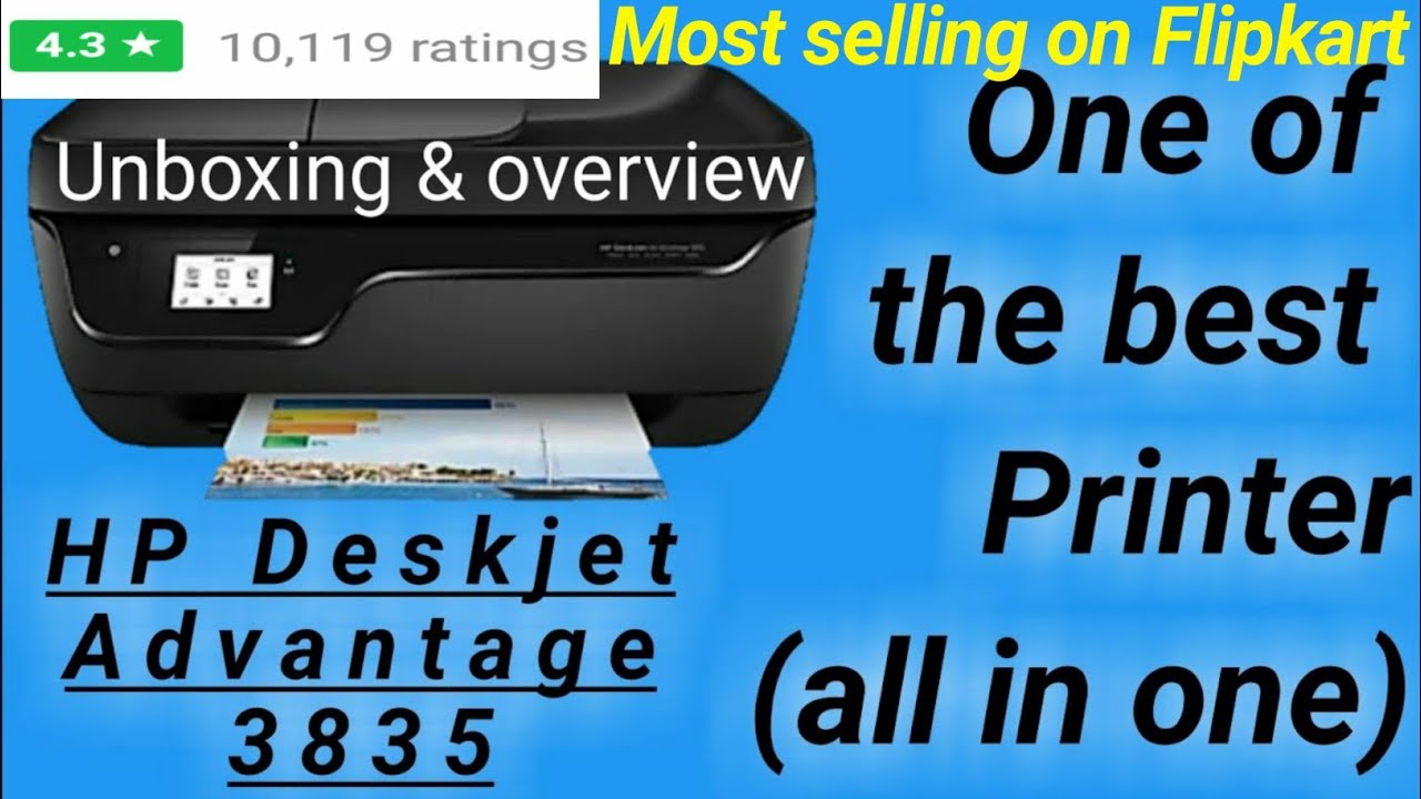 HP Deskjet Advantage 3835 printer unboxing & overview - YouTube