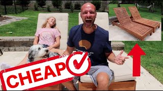 How to Make Pottery Barn Single Chaise Lounge Chairs on a Budget | DAD HACK