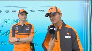 Lando Norris &amp; Oscar Piastri Preview the Race | McLaren Miami GP 2026