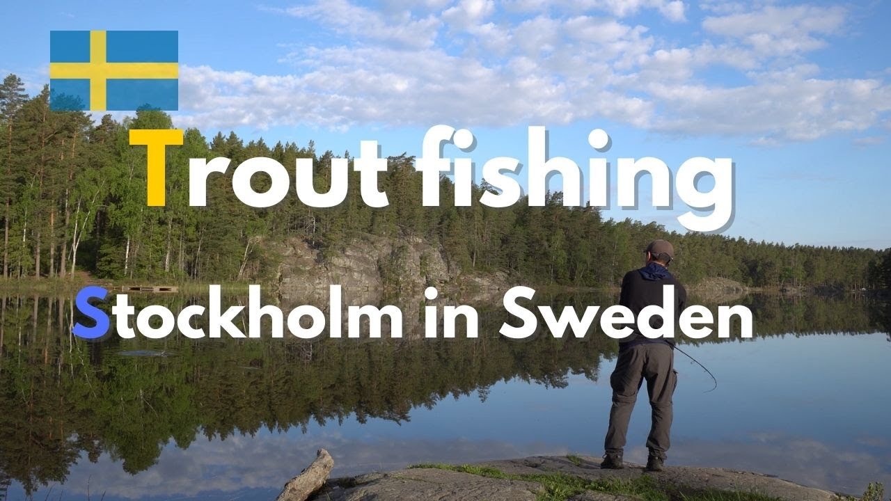 Trout fishing near Stockholm in Sweden