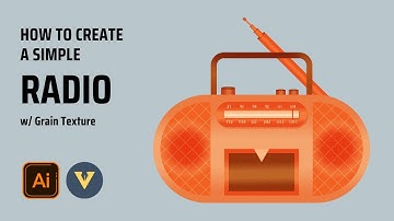 Adobe Illustrator Tutorial - Create A Radio Flat Design (with Grain Texture)