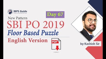 Floor Based Puzzle | SBI PO 2019 - Reasoning in English | (Day -67)