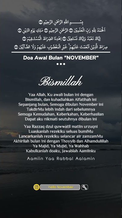 doa baik di bulan November