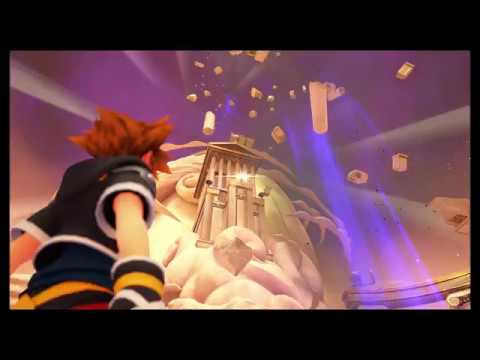 Kingdom Hearts 3 - Olympus Realm of the Gods: Air Stepping Message Gameplay Tutorial (2019)