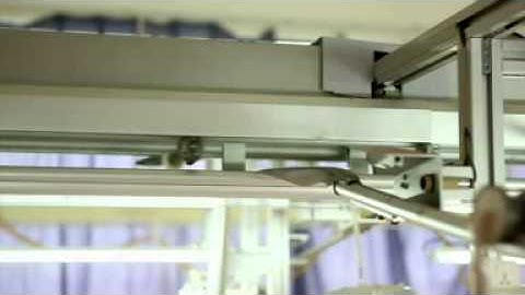 ina intelligent hanger system video  www.skimpex.org garment manufacturing process automation video