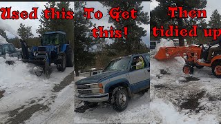 How to dig a truck out of the snow