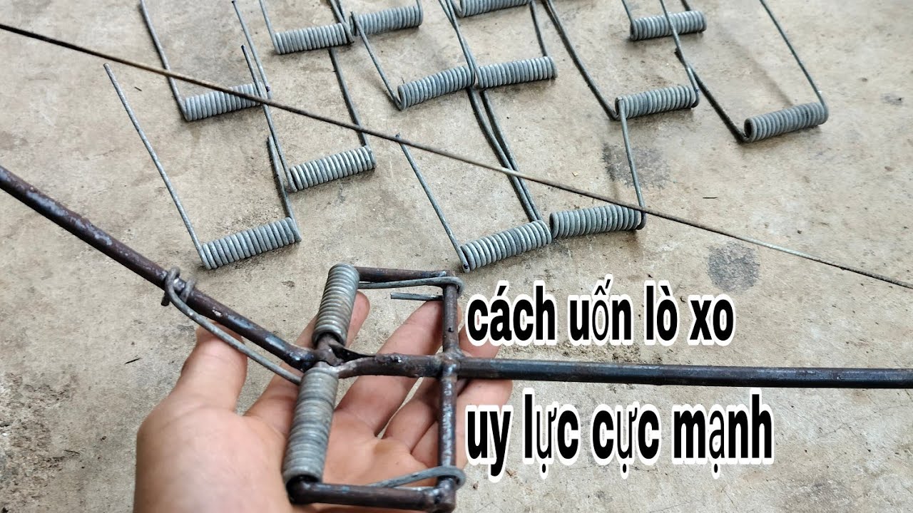 Cách uốn lò xo làm bẫy chồn uy lực và mạnh nhất ( thợ rừng chế bẫy )