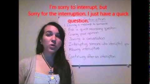 Dealing with interruptions