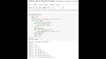 Python code for Pascal