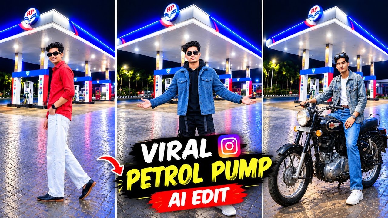 Viral Petrol Pump Photo Editing Trend 🔥 | ChatGPT AI Photo Editing | Free Prompt