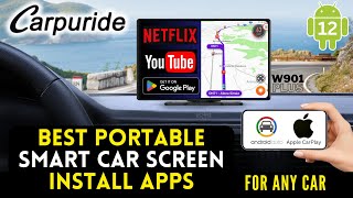 New Carpuride 9' Android Portable Car Screen W901 Plus   FOR ANY CAR  ⫸ UNBOXING REVIEW