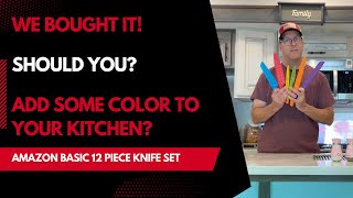 Amazon Basic 12 Piece Knife Set - Add Some Color To Your Kitchen Net Worth