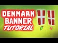 Minecraft denmark banner tutorial  how to make the flag of denmark as a banner in minecraft