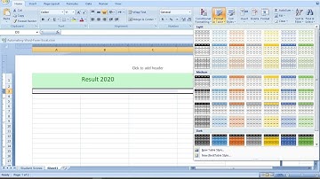 How to create Student Result Report Card in Excel