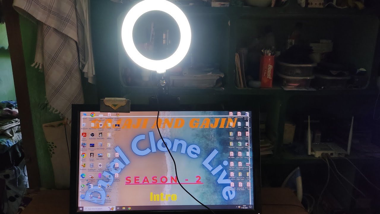 Unboxing 6" Ring Light with Clip to fix Monitor USB Powered 10 bright Control - Gajaji
